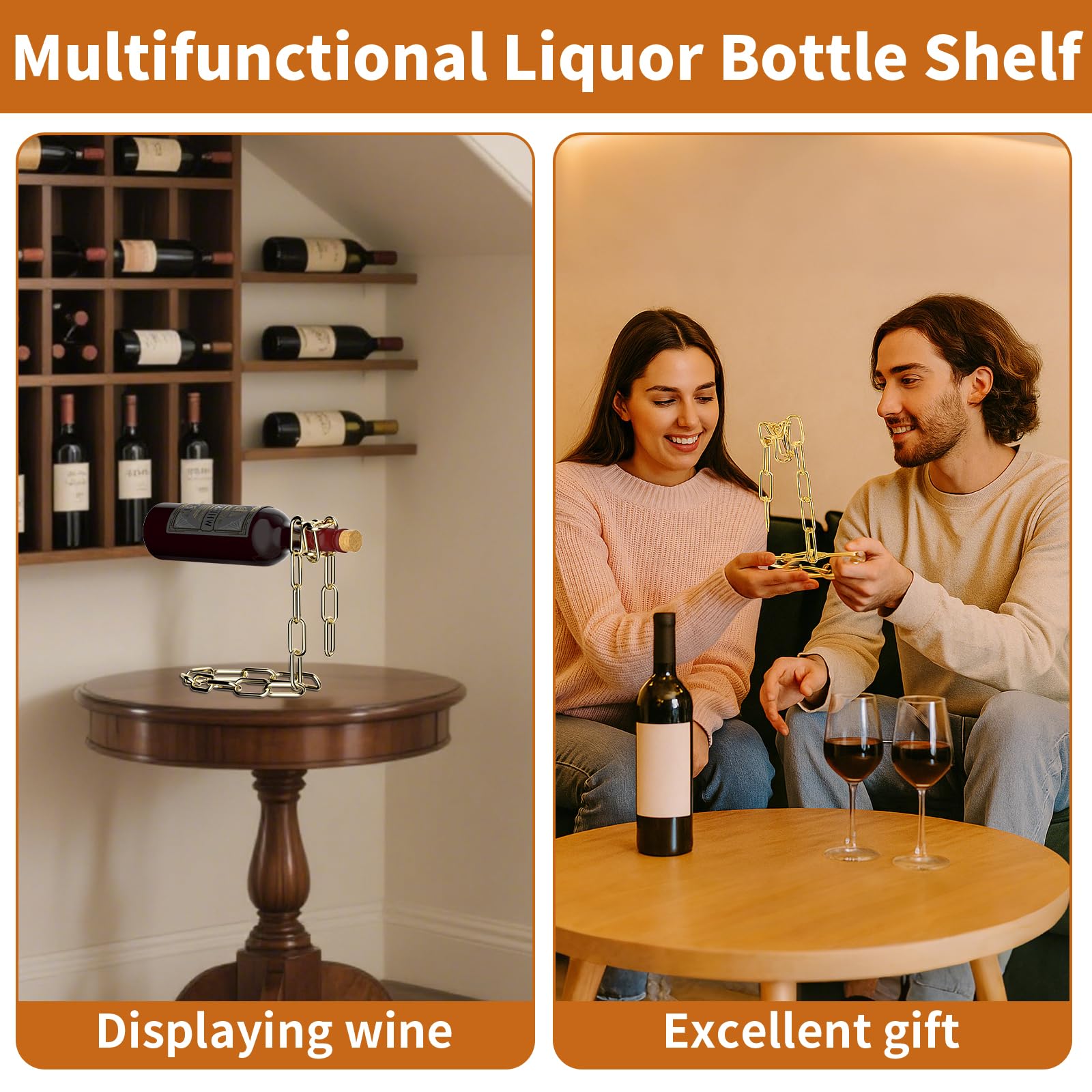 TBWHL long-neck wine bottle holder compatible with many bottles
