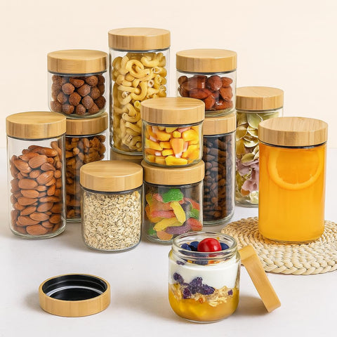 TBWIND bamboo lids with silicone seal ensure airtight storage
