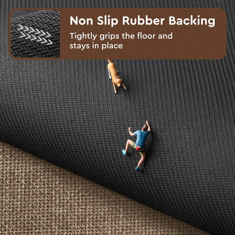 tchdio kitchen mat braided surface absorbs spills quickly
