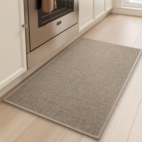 tchdio kitchen mat with rubber backing provides non-slip floor grip