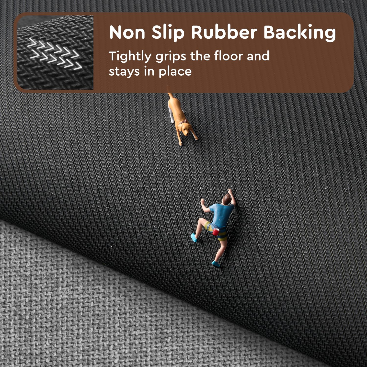 tchdio rubber-backed kitchen mat absorbs spills to protect the floor