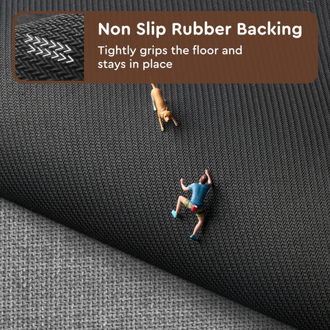 tchdio rubber-backed kitchen mat absorbs spills to protect the floor