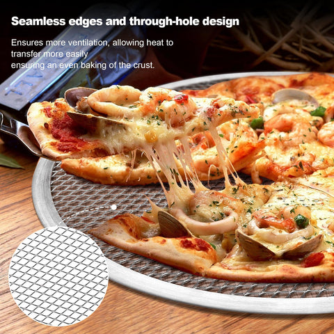 tchrules 10inch pizza pan close-up shows nonstick coating for easy release