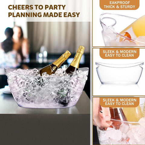 Tchrules beverage tub inner wall smooth for easy cleaning after events.