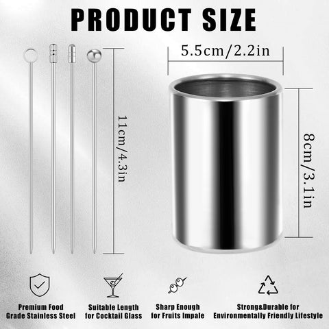 tchrules martini-picks stainless-steel-304 offer corrosion resistance and long-lasting elegance.