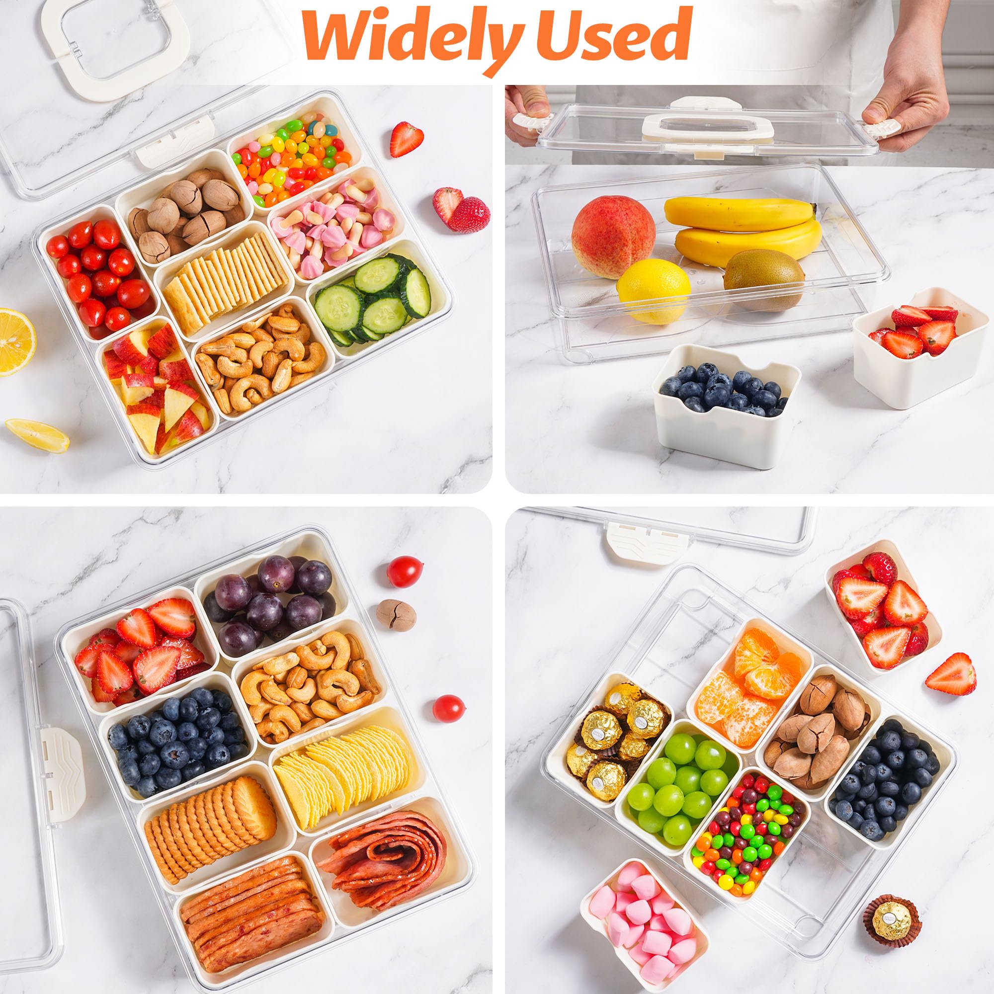 TCHZA Snackle Box compartments filled with fruits and snacks for sharing