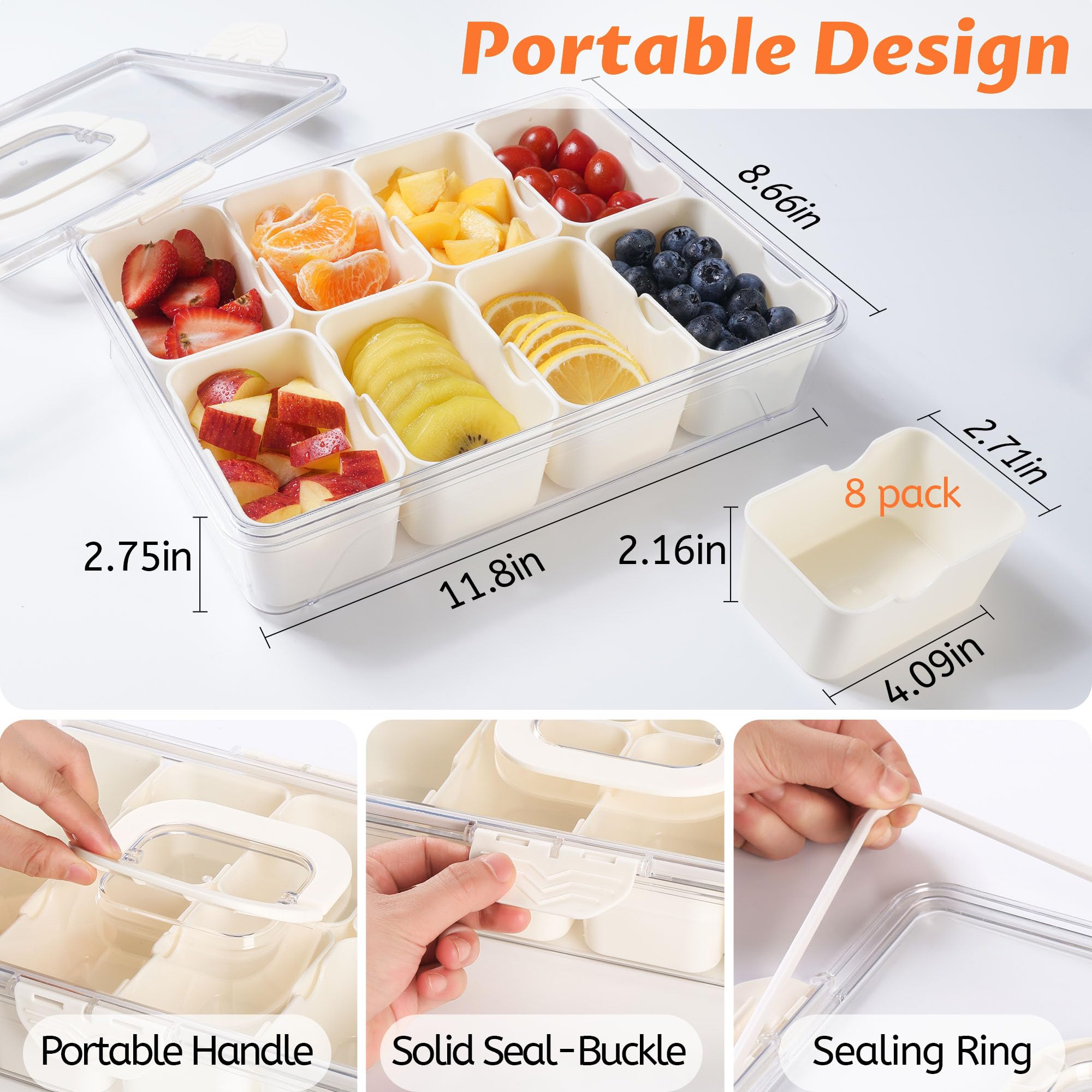 TCHZA Snackle Box folding handle for easy carrying on road trips