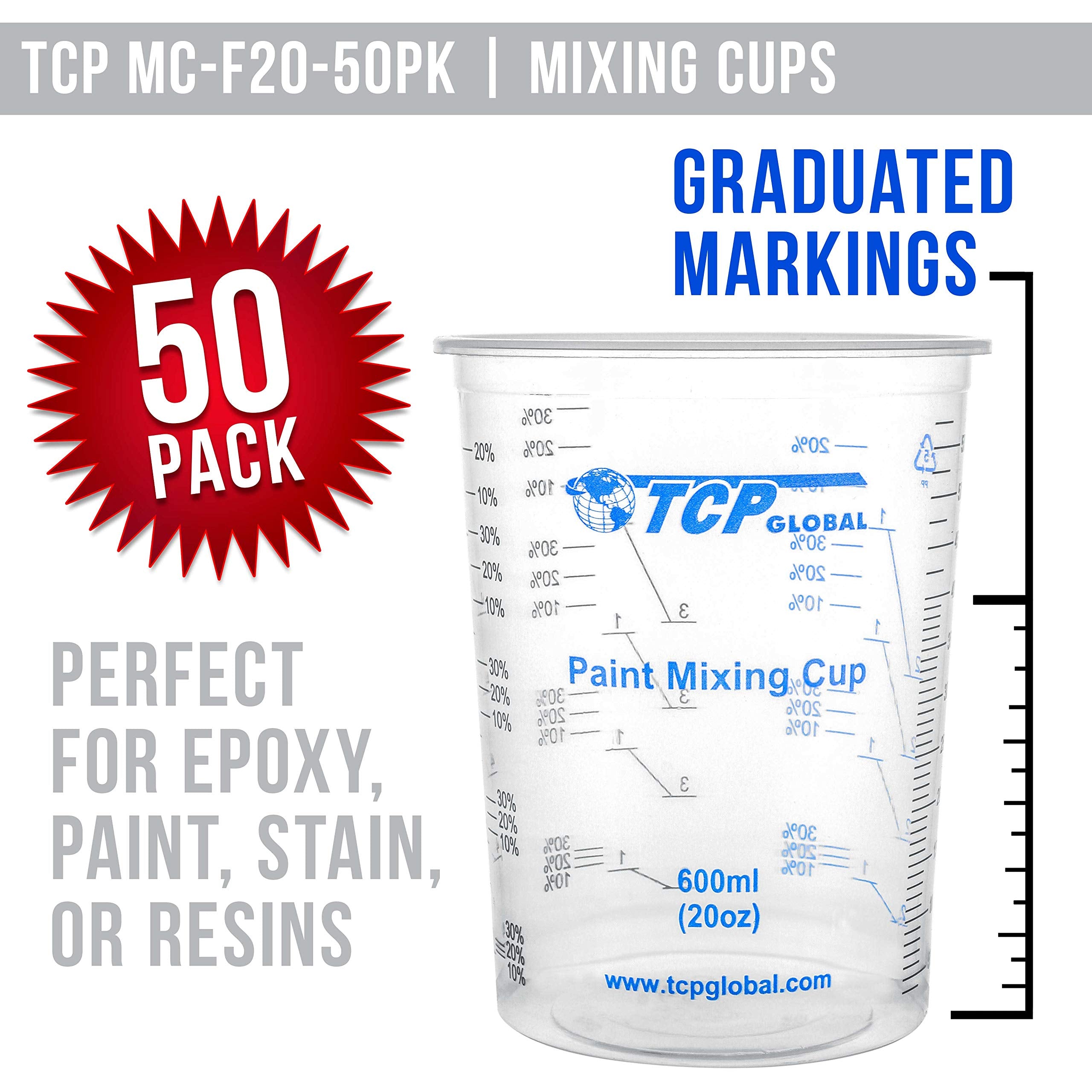 TCP Global wooden mixing sticks included for quick stirring and smooth pigment blending.