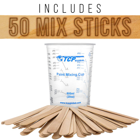 TCP Global versatile cups support resin, paint, stains, and crafts.