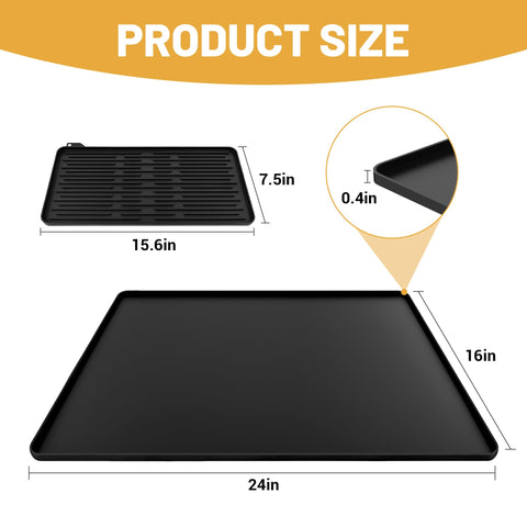 TCULOSD coffee mat includes a removable drying section to keep towels organized.