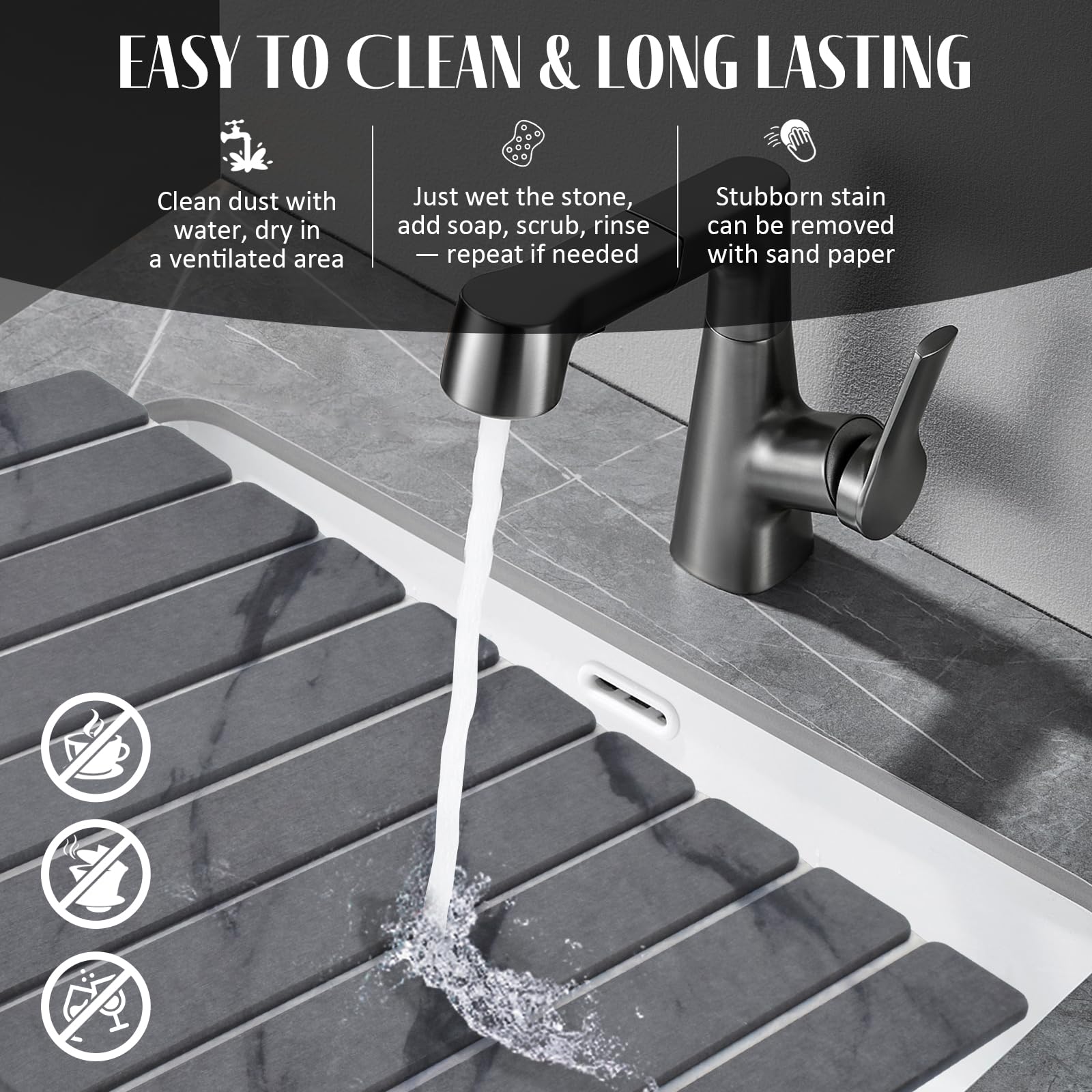 tdcokhe diatomaceous earth mat is eco-friendly and highly absorbent