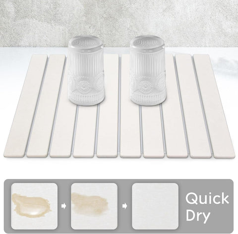 tdcokhe collapsible drying mat on countertop ready for storage