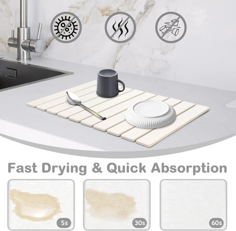 tdcokhe folded drying mat stored flat to save counter space