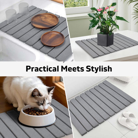 tdcokhe stone drying mat keeps countertops dry and organized