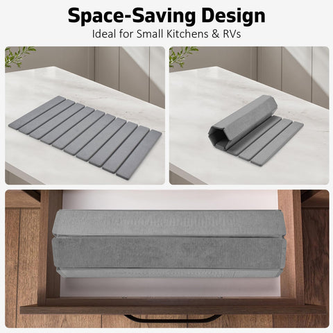 tdcokhe stone drying mat in use with cups and bottles