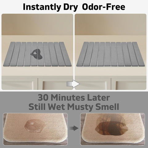 tdcokhe stone drying mat folded for compact storage