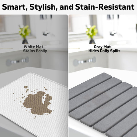 tdcokhe stone drying mat gray color complements any kitchen