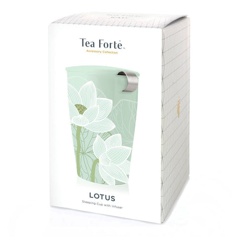 Tea Forte Kati Cup lid doubles as a drip catcher to reduce mess