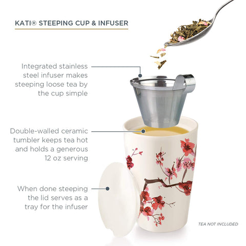 Tea Forte Kati Cup 12oz capacity for a full mug of loose leaf tea