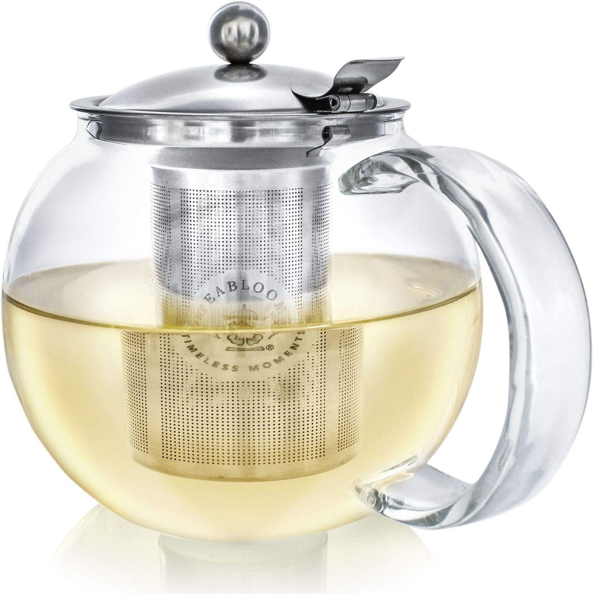 Teabloom Classica tea pot in heatproof borosilicate glass for durable daily use.