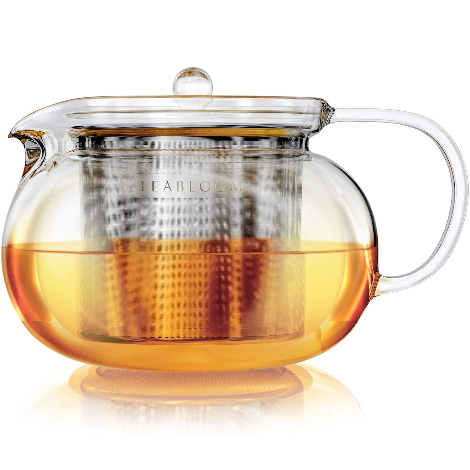 Teabloom Kyoto teapot with removable filter for precise loose-leaf brewing