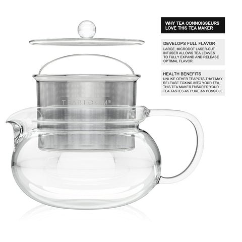 Teabloom Kyoto wide opening simplifies cleaning and dishwasher use.