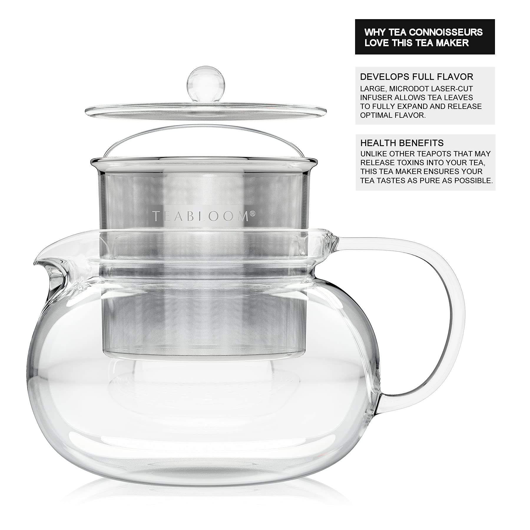 Kyoto teapot wide opening enables easy cleaning by hand
