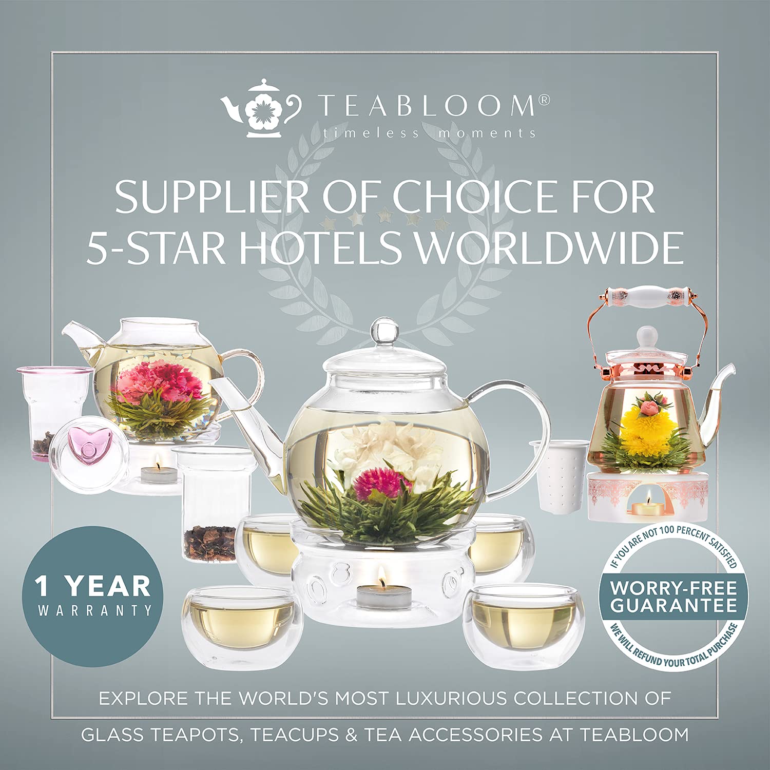 Teabloom One-Touch Tea Maker compact, stylish kitchen essential.