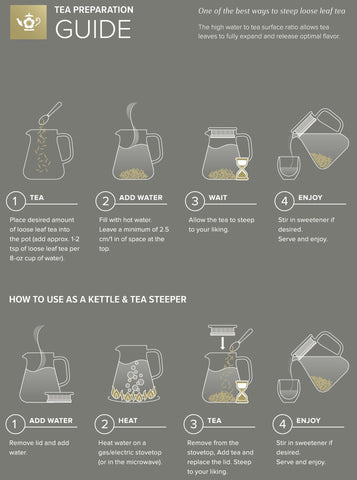 Teabloom glass design is easy to clean and stain-free.
