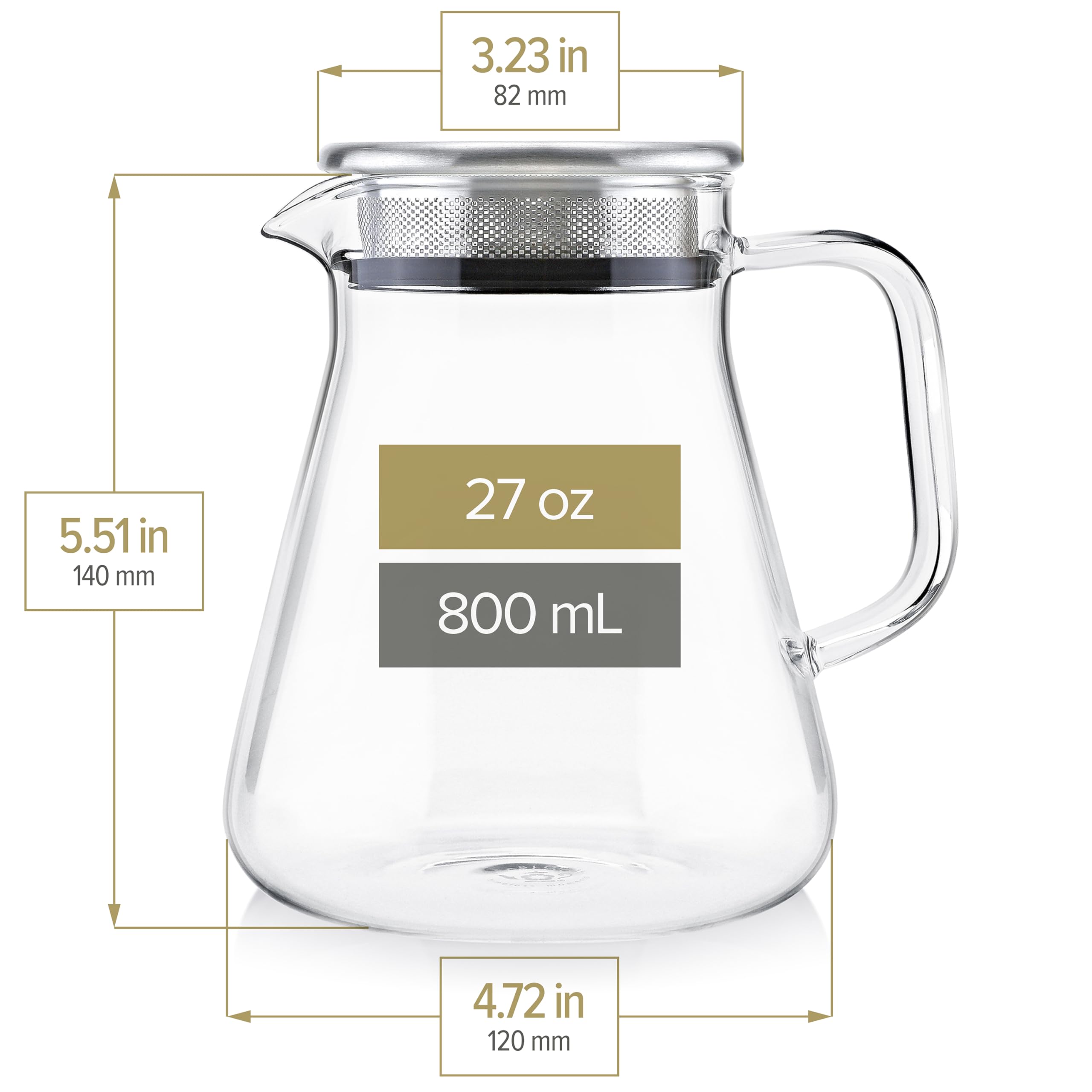 Teabloom One-Touch Tea Maker silicone ring lid for secure pouring.