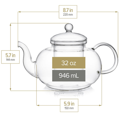 Sleek borosilicate glass walls highlight Teabloom's clarity and quality