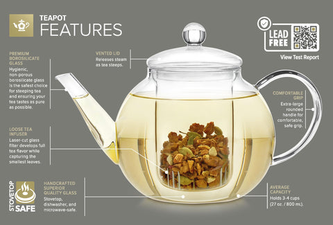Two jasmine blooming teas included with the Teabloom gift set