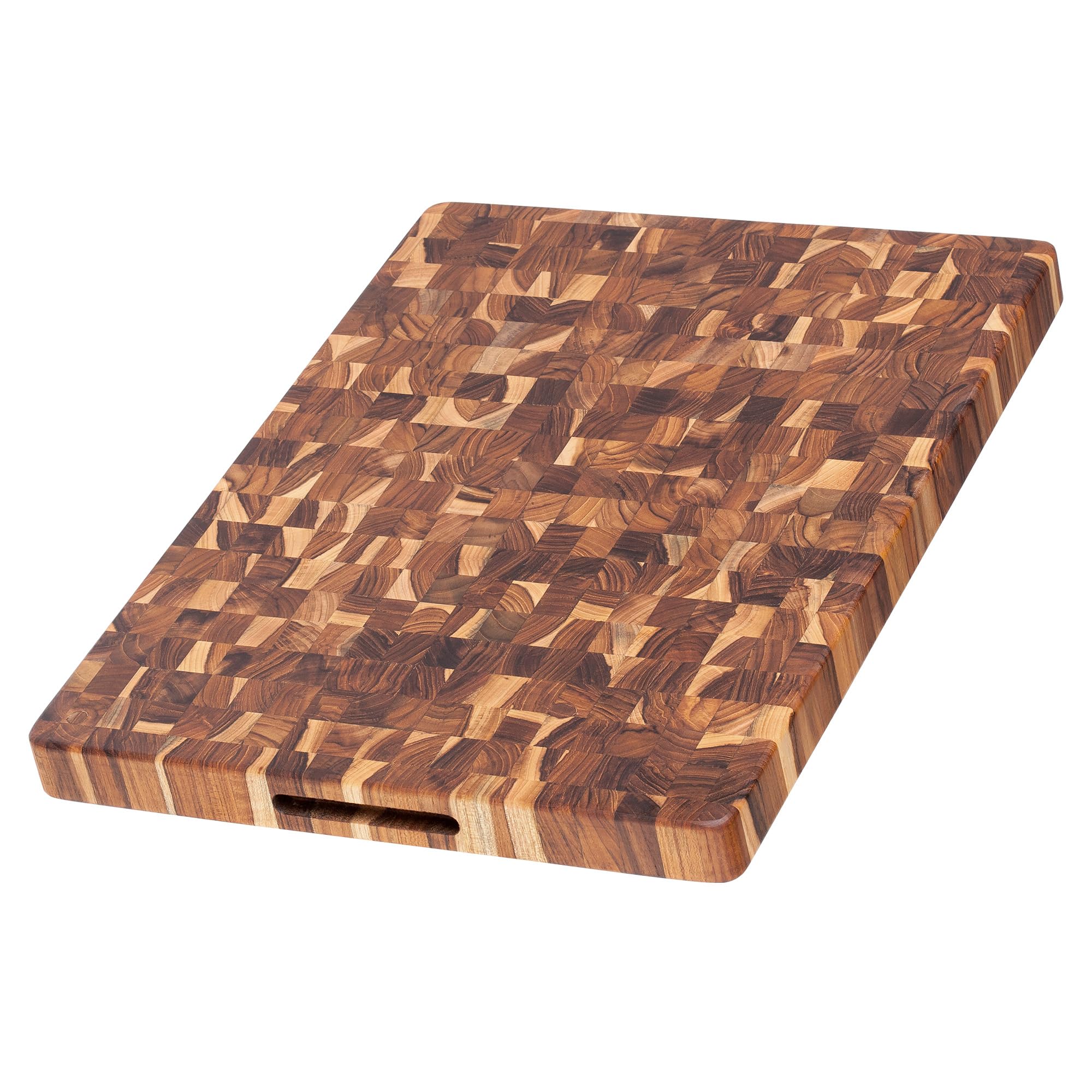 Teakhaus butcher block cutting board with a large end-grain surface for precise slicing.