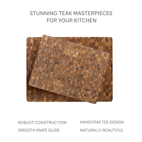 Teakhaus optional juice groove helps keep counters clean.