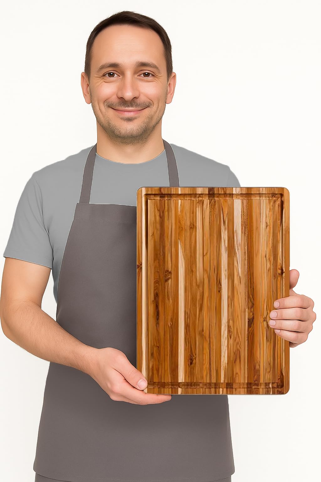 Teakhaus cutting board medium with juice groove for mess-free kitchen prep
