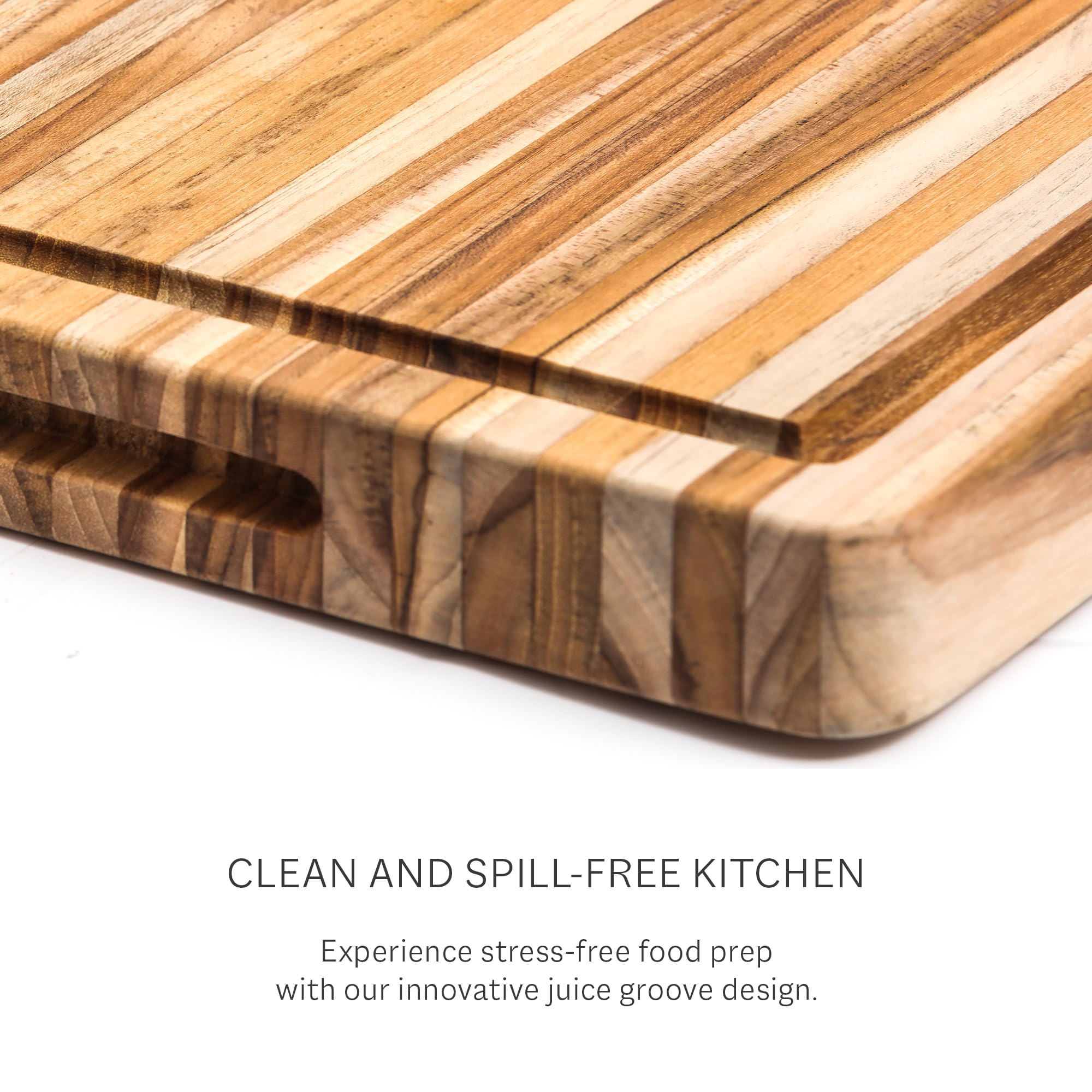  Gift-ready Teakhaus cutting board wrapped for weddings and holidays.