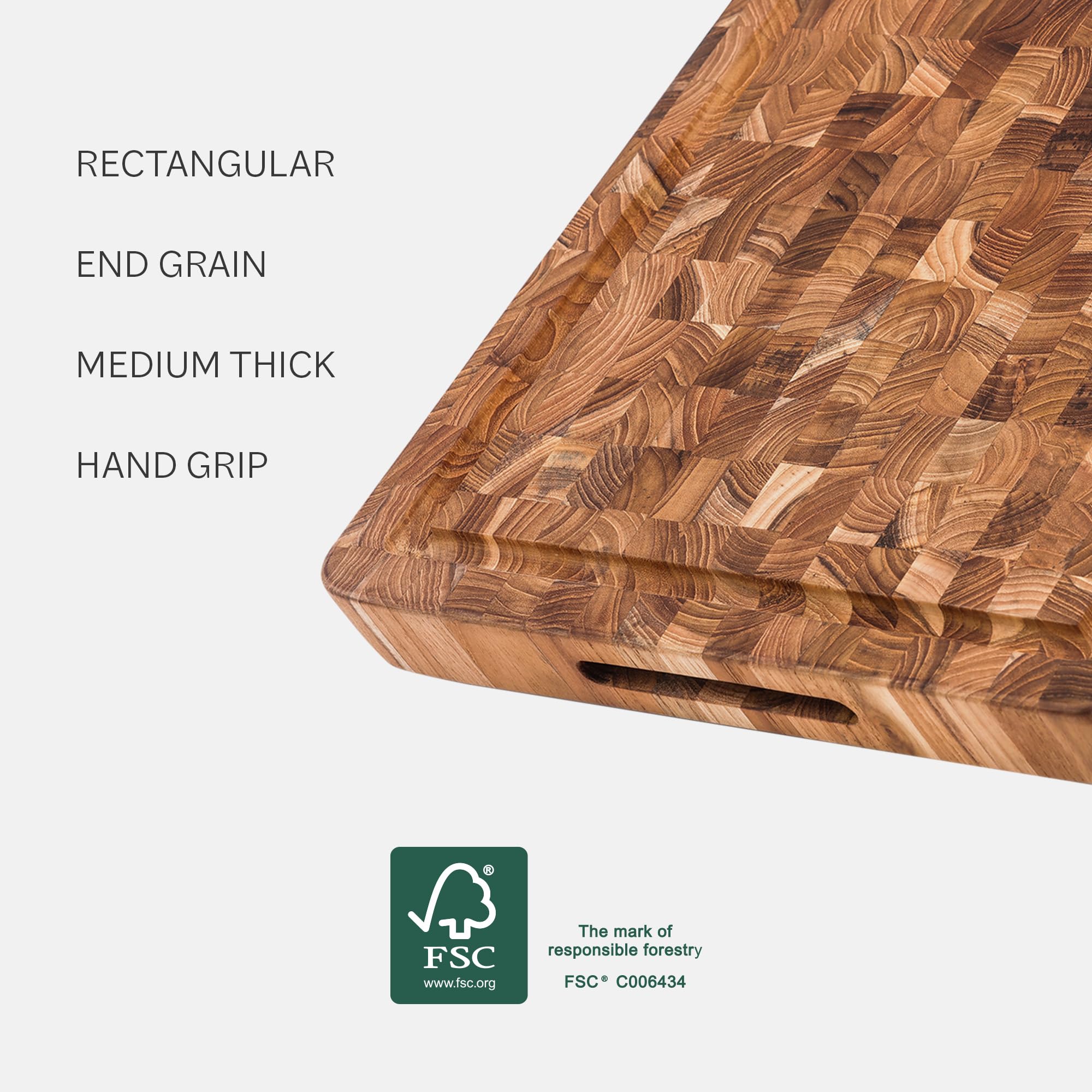 Teakhaus board highlighting knife-friendly surface during slicing