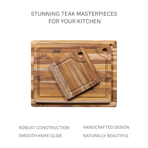 Teakhaus Marine cutting board FSC-certified teakwood for lasting durability.
