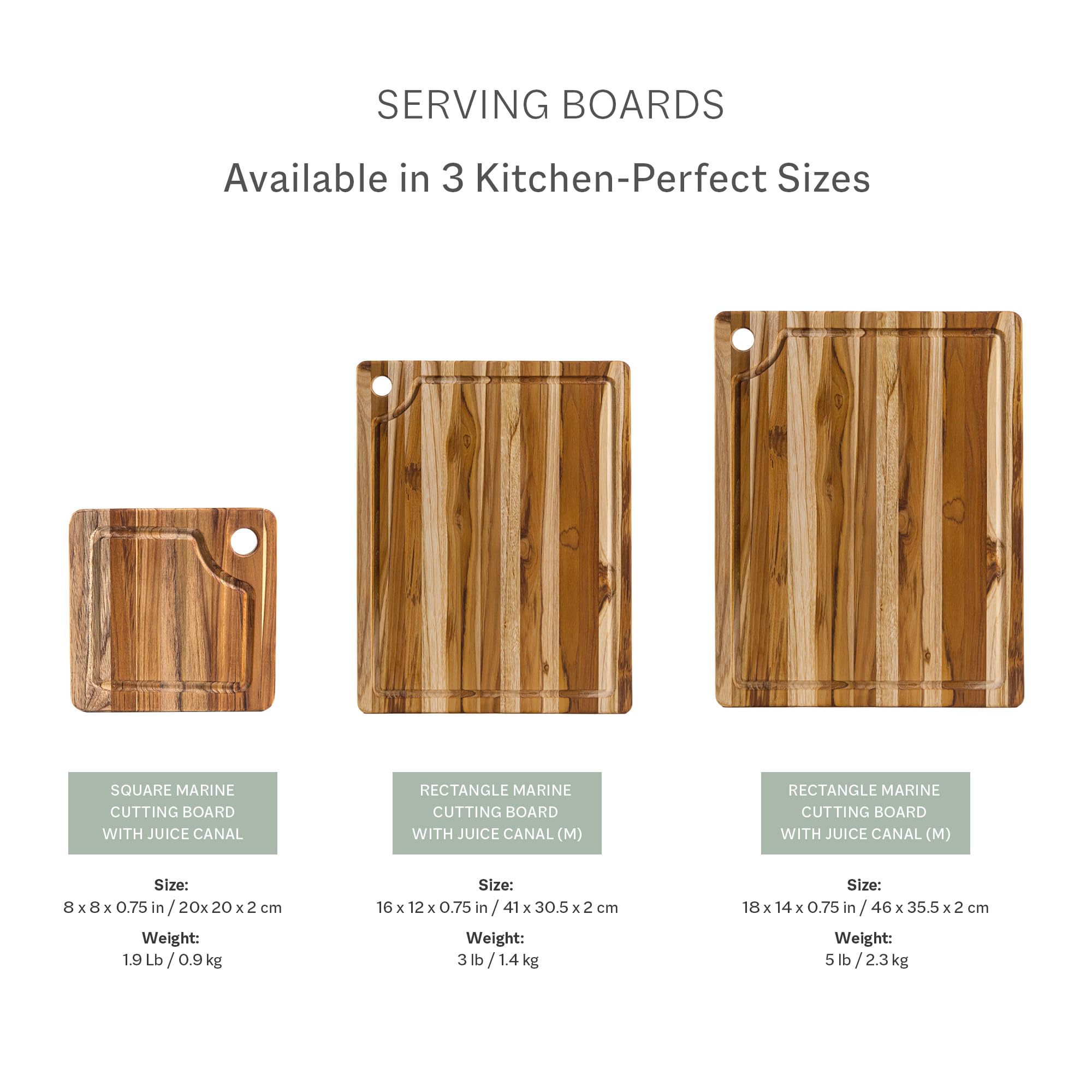Teakhaus Marine cutting board gift-ready packaging for weddings and holidays.