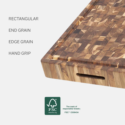 Close-up of Teakhaus teak showing durable end-grain finish