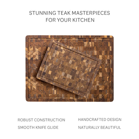 Close-up of teak grain on Teakhaus board emphasizing natural beauty