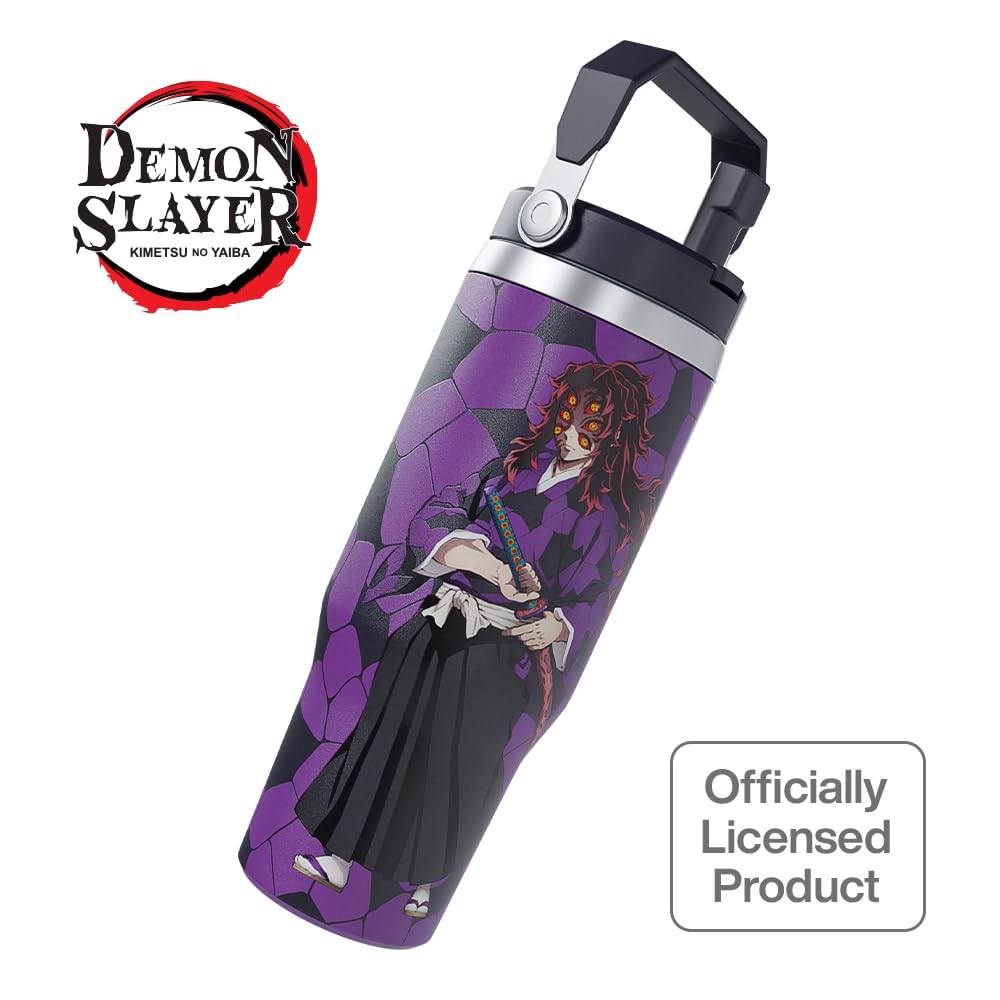 Team Liquid Demon Slayer Kokushibo tumbler vacuum insulated keeps drinks cold or hot.