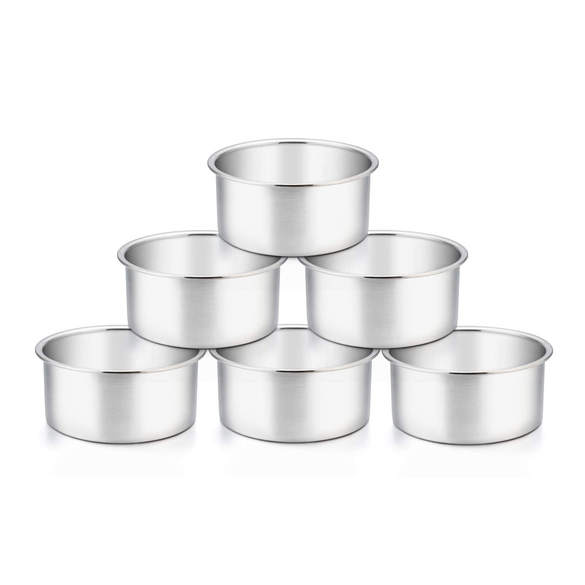 TeamFar 4-inch cake pan with mirror finish for even baking