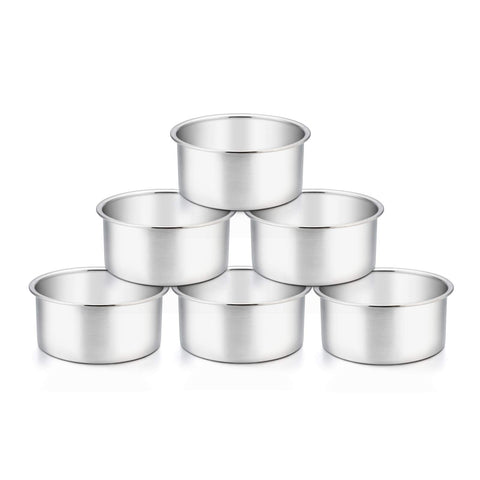 TeamFar 4-inch cake pan with mirror finish for even baking