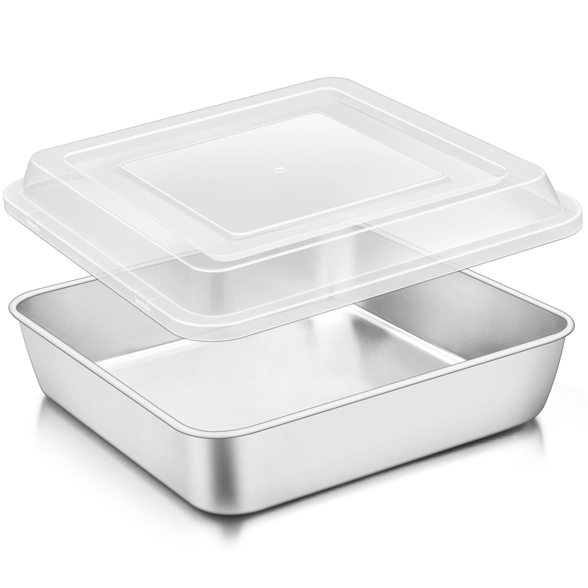 TeamFar 9x9 square pan with lid for tidy storage and transport