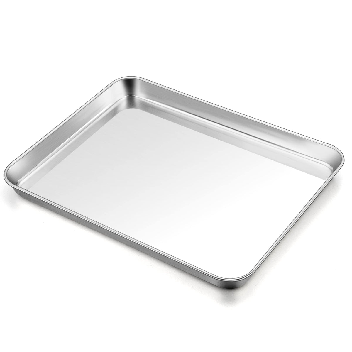 TeamFar baking sheet with 1-inch depth and mirror finish for even browning.