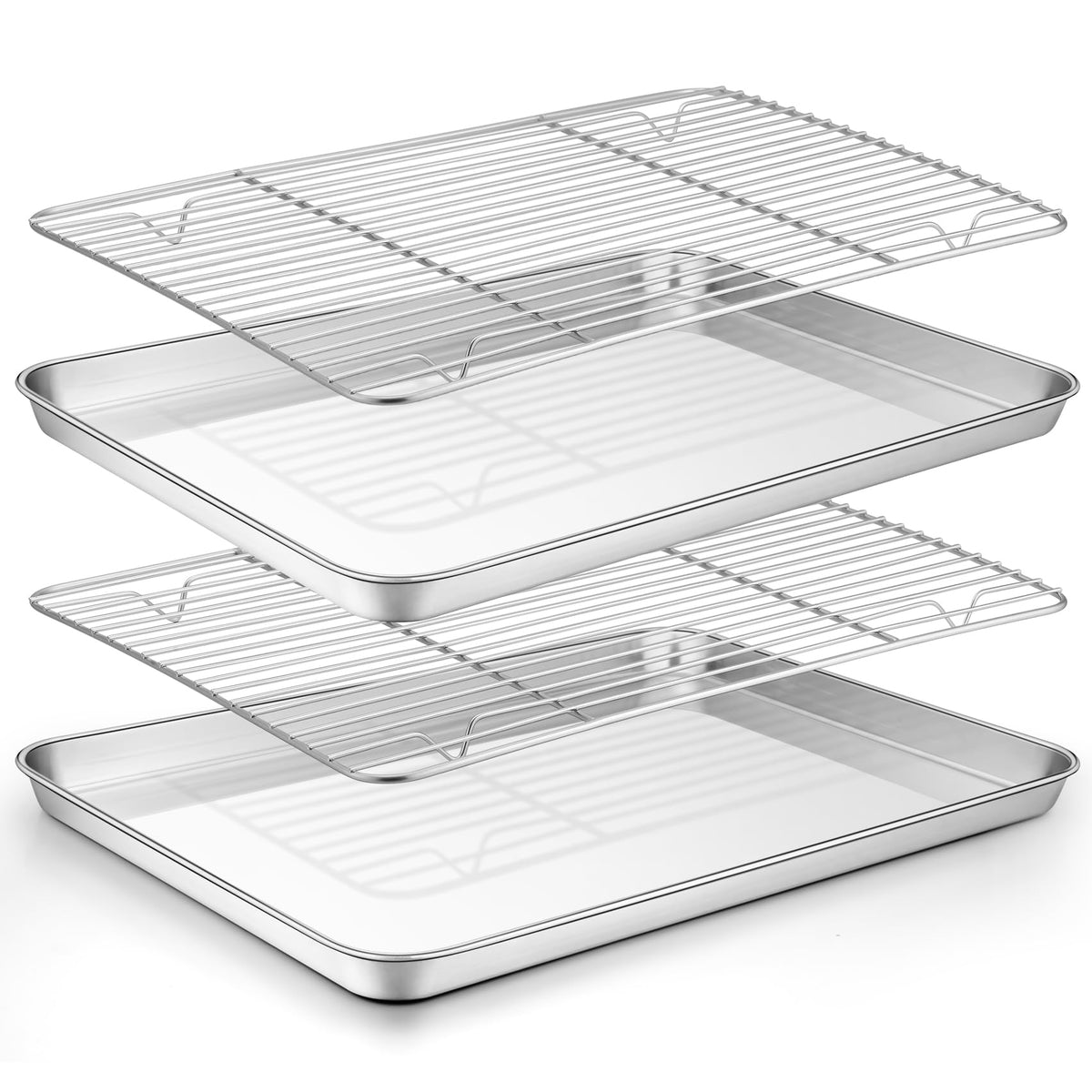 TeamFar baking sheet with rack assembly for versatile cooking and even browning