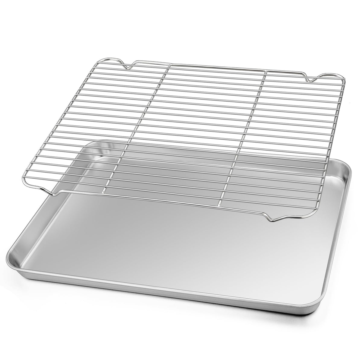 TeamFar baking sheet with rack set ready for even browning and easy serving.