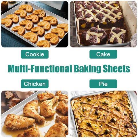 TeamFar baking sheets stack neatly for space-saving storage in any kitchen.