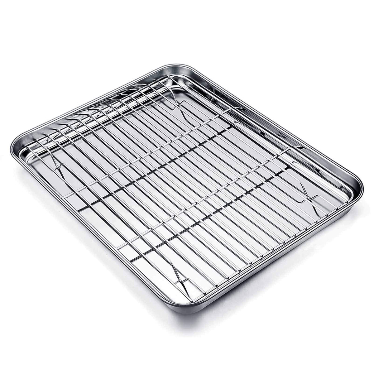 TeamFar baking tray with mirror-finish surface for easy release and even browning.